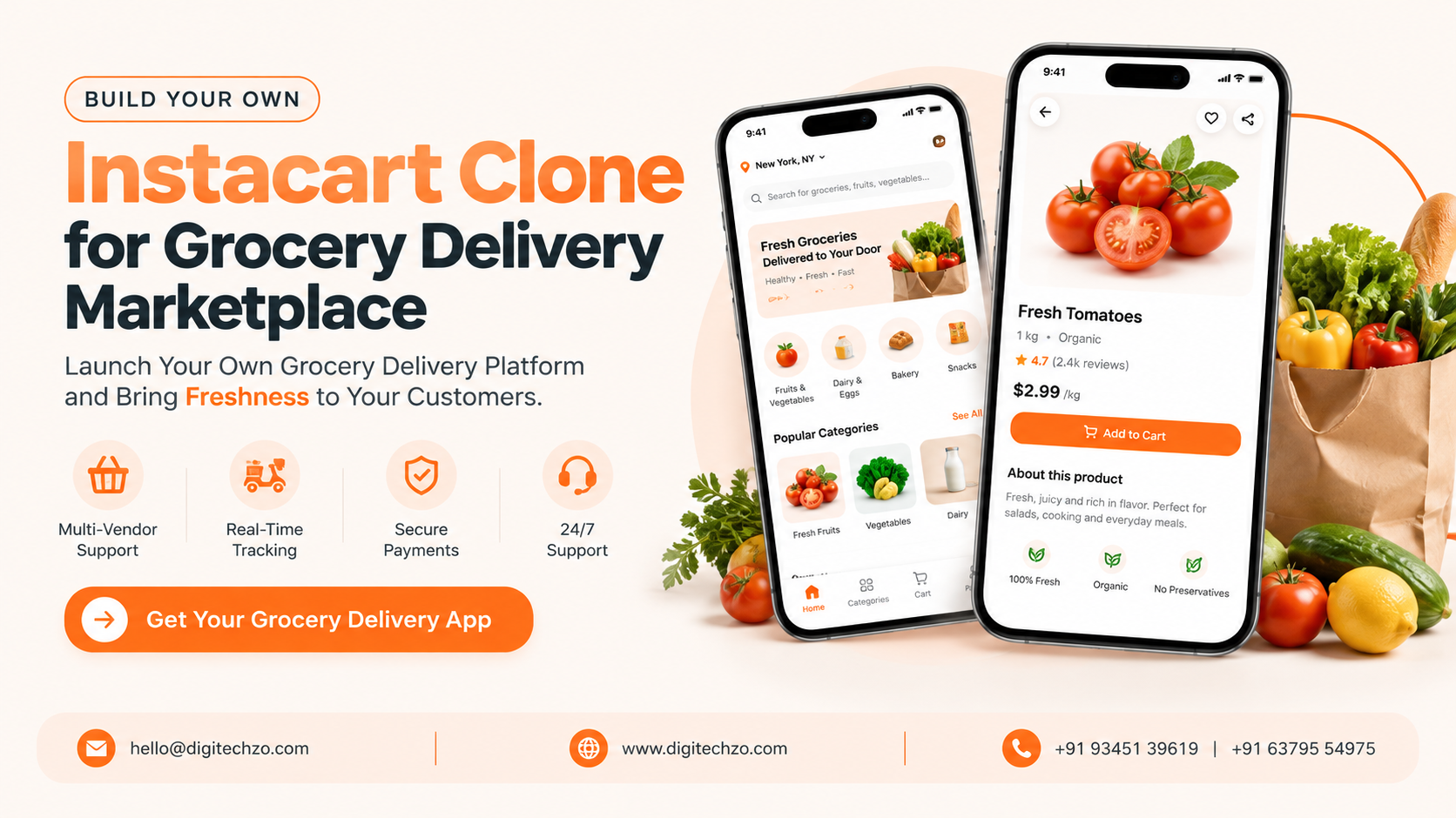 How to Launch Your Own Grocery Delivery Marketplace With an Instacart Clone Foundation