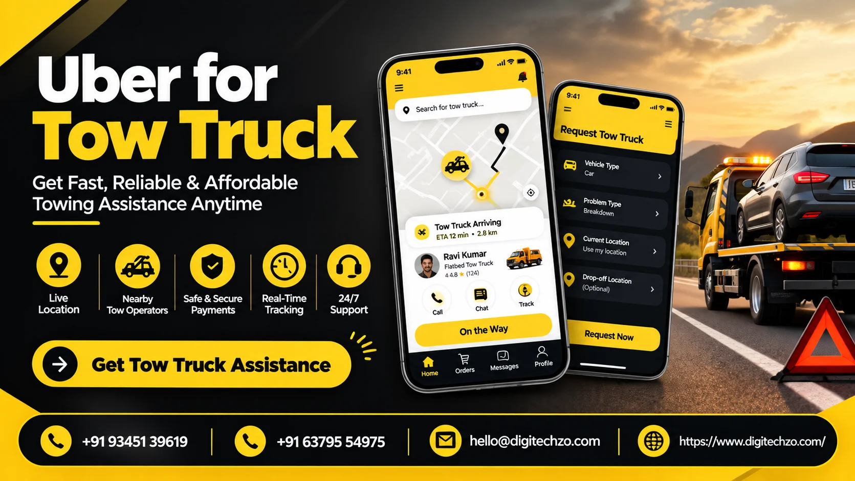 How to Build an On-Demand Towing and Roadside Assistance Business With an Uber for Tow Truck App