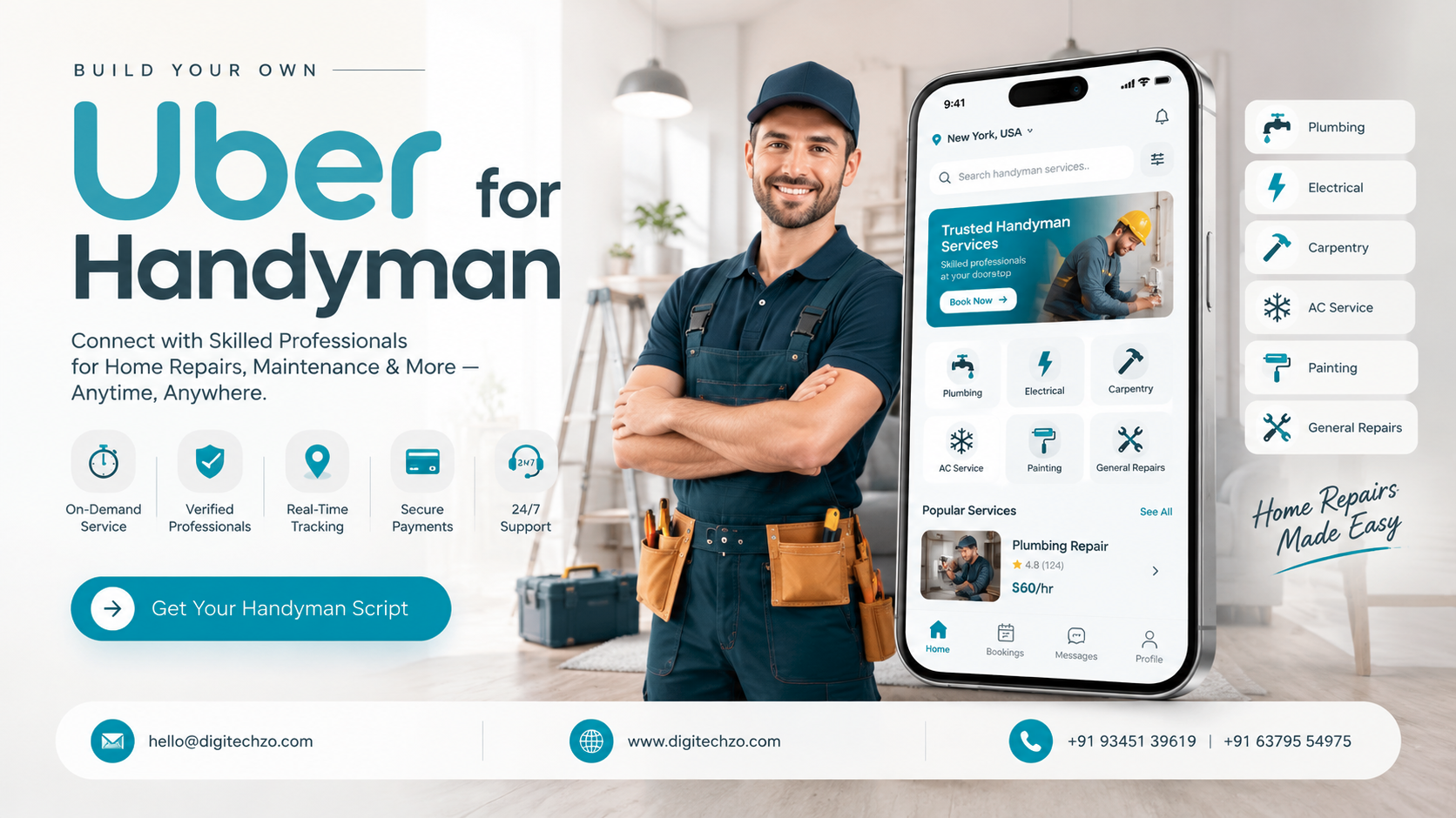 How to Build an On-Demand Handyman Business With an Uber for Handyman App
